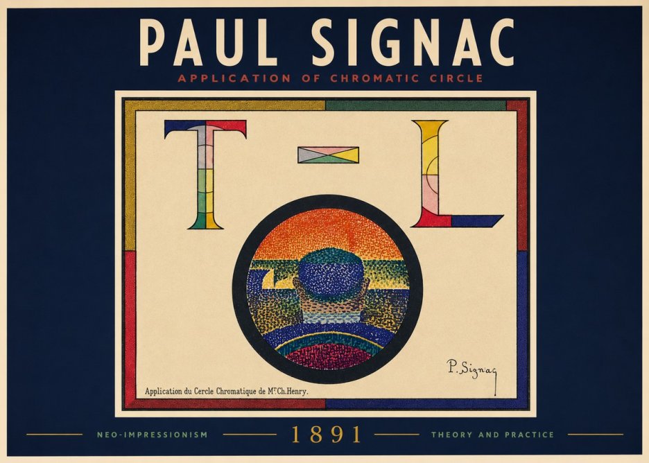 Signac Application of Chromatic Circle No4 - Póster