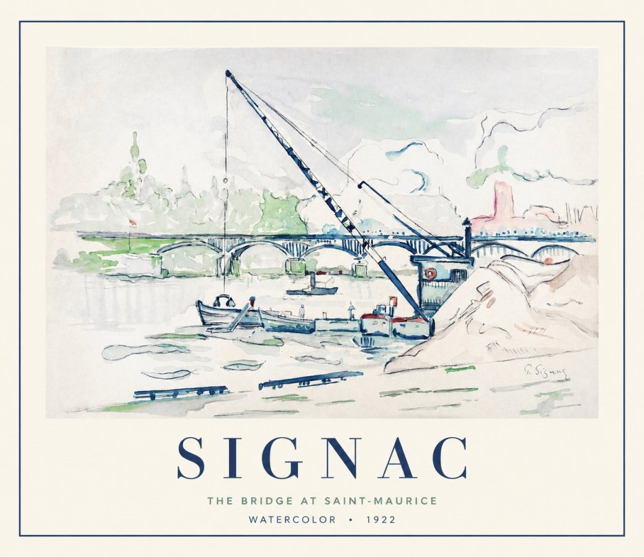 Signac The Bridge at Saint-maurice No1 - Póster