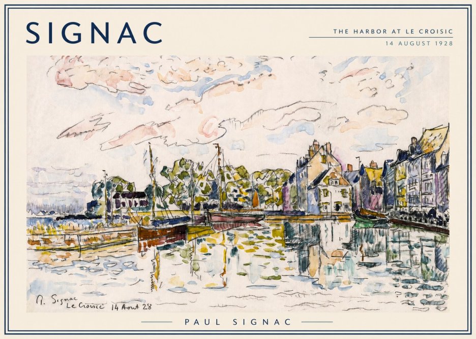 Signac The Harbor at Le Croisic No3 - Póster