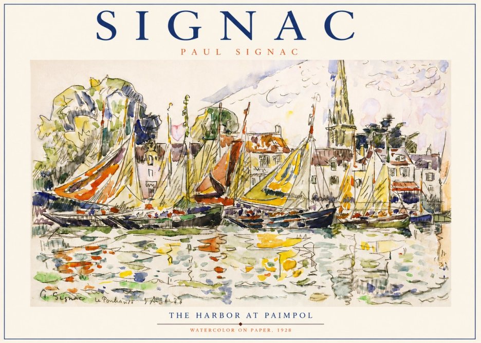 Signac The Harbor at Paimpol No3 - Póster