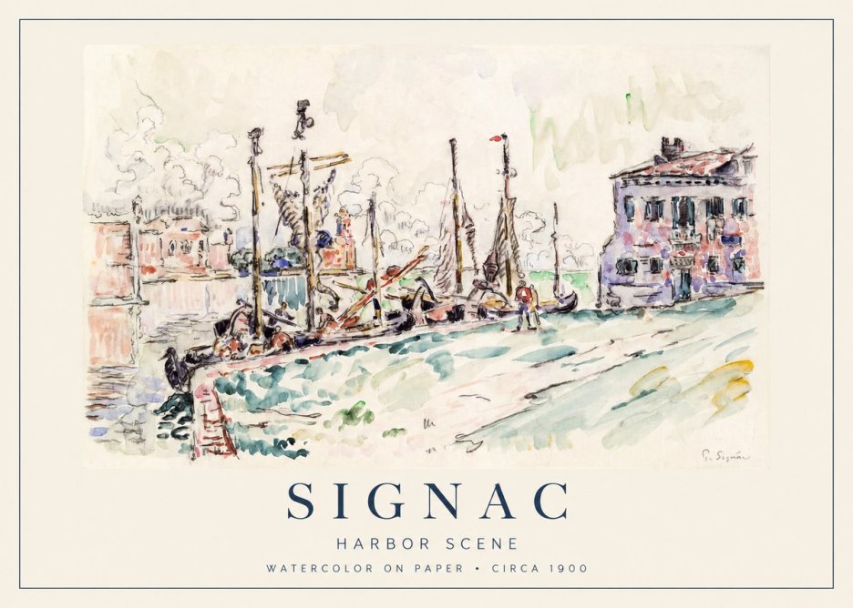 Signac Harbor Scene No1 - Póster