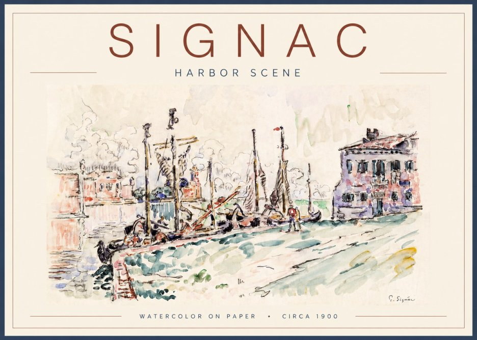 Signac Harbor Scene No3 - Póster
