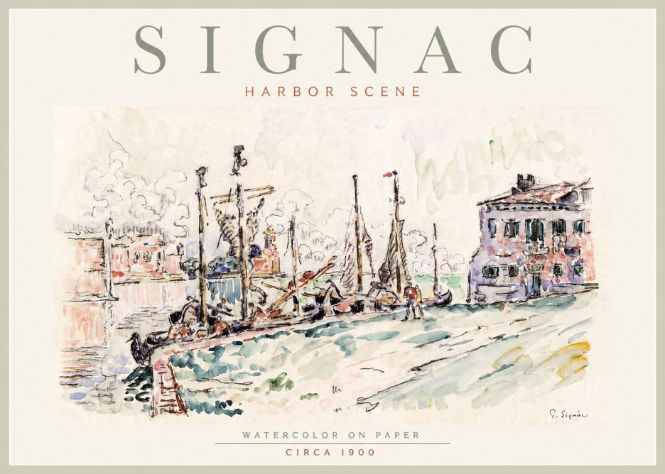 Signac Harbor Scene No6 - Póster