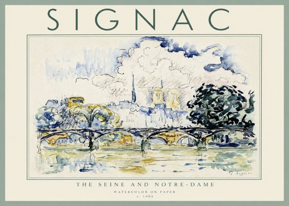 Signac The Seine and Notre-dame No5 - Póster