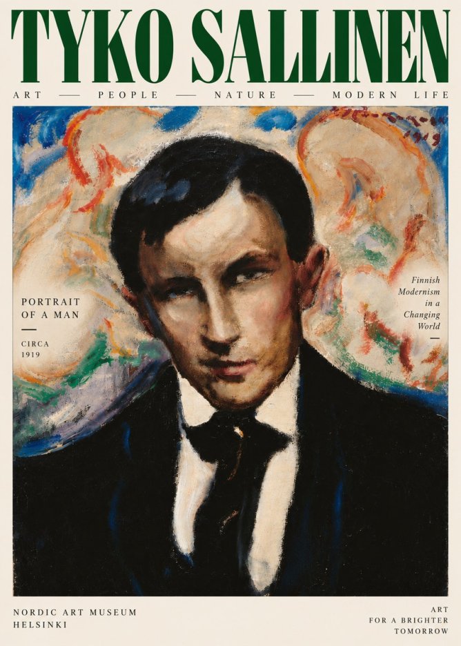 Tyko Sallinen Portrait of a Man II No4 - Póster