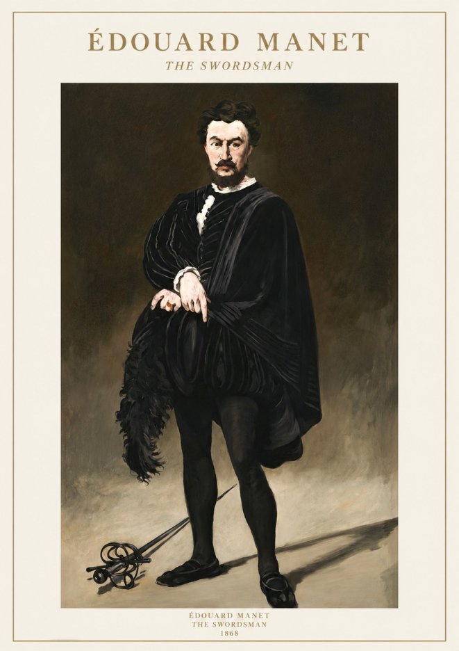 Édouard Manet The Swordsman No1 - Póster