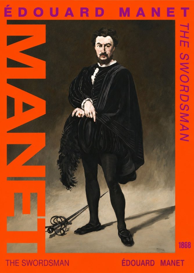 Édouard Manet The Swordsman No2 - Póster