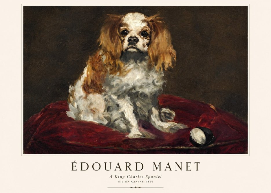 Édouard Manet A King Charles Spaniel No1 - Póster