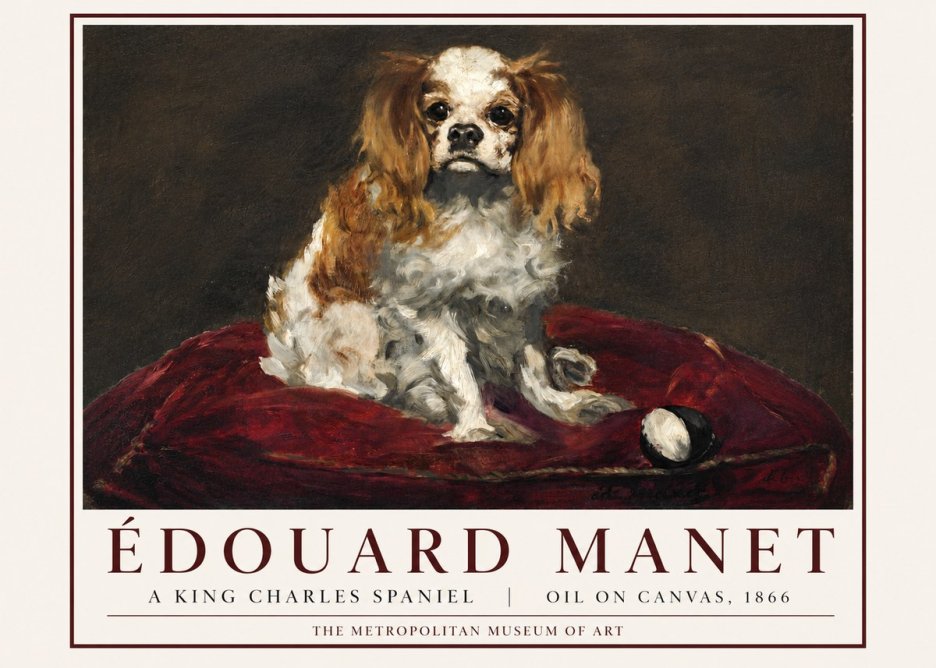 Édouard Manet A King Charles Spaniel No3 - Póster