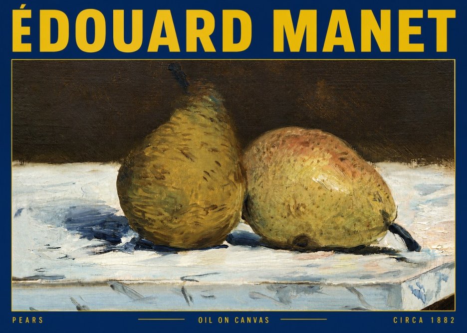 Édouard Manet Pears No2 - Póster
