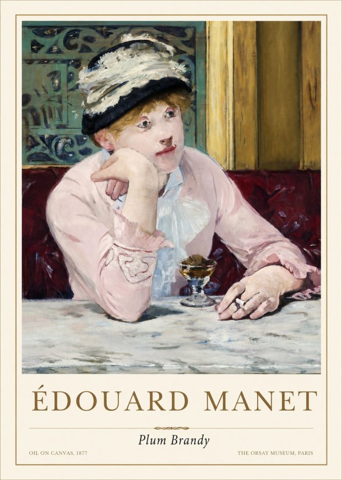 Édouard Manet Plum Brandy No1 - Póster