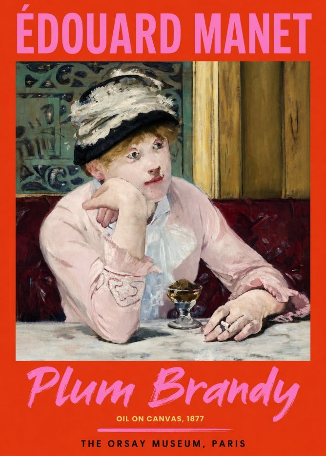 Édouard Manet Plum Brandy No2 - Póster