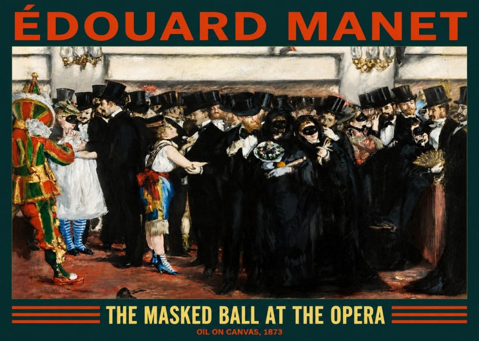 Édouard Manet The Masked Ball at the Opera No2 - Póster