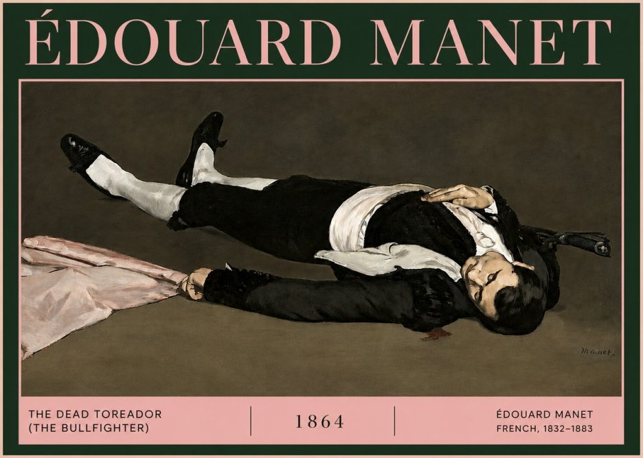 Édouard Manet The Dead Toreador (the Bullfighter) No4 - Póster