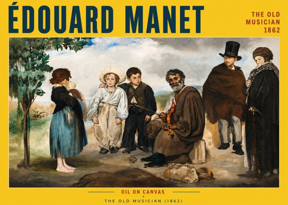 Édouard Manet The Old Musician - 1862 No6 - Póster