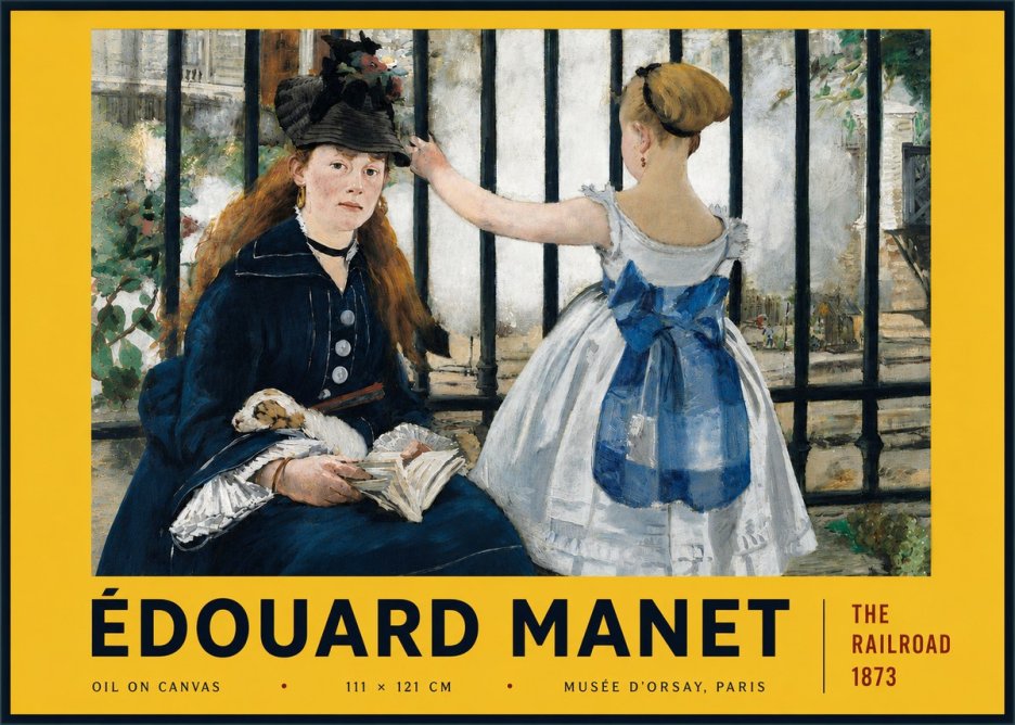 Édouard Manet The Railroad No6 - Póster
