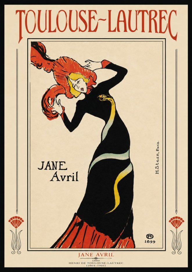 Toulouse-Lautrec Jane Avril I No3 - Póster