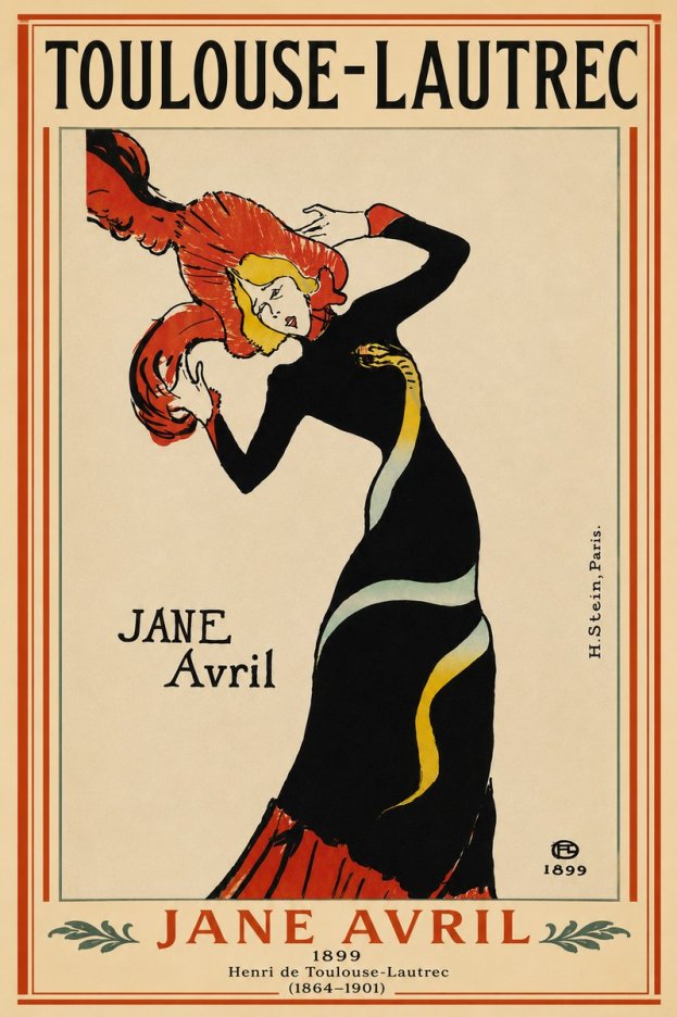 Toulouse-Lautrec Jane Avril I No5 - Póster