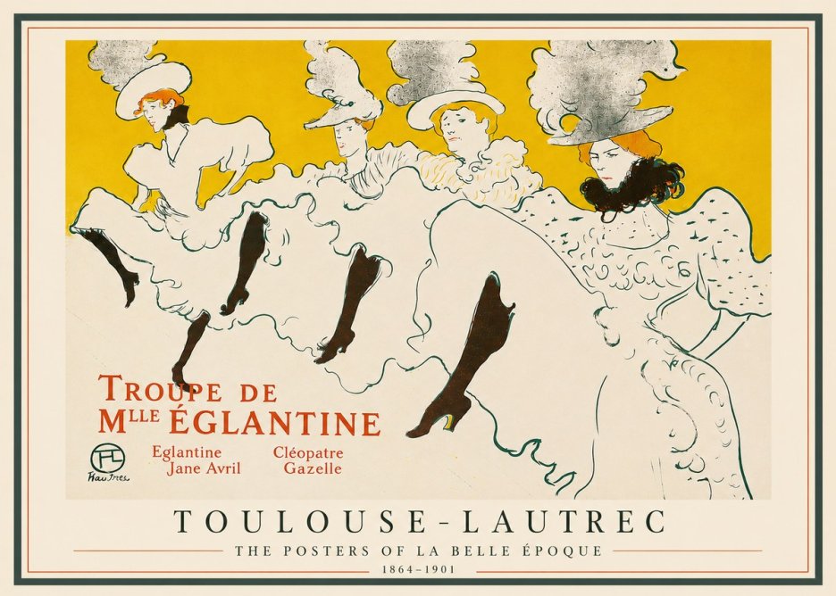 Toulouse-Lautrec Troupe De Mlle Églantine No3 - Póster