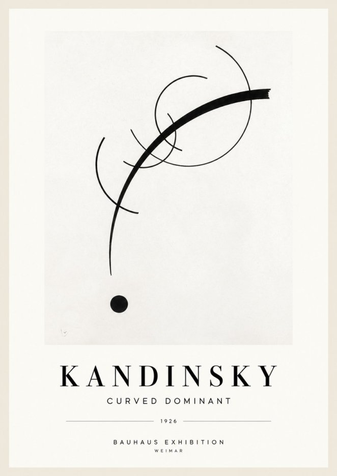 Kandinsky Curved Dominant No1 - Póster