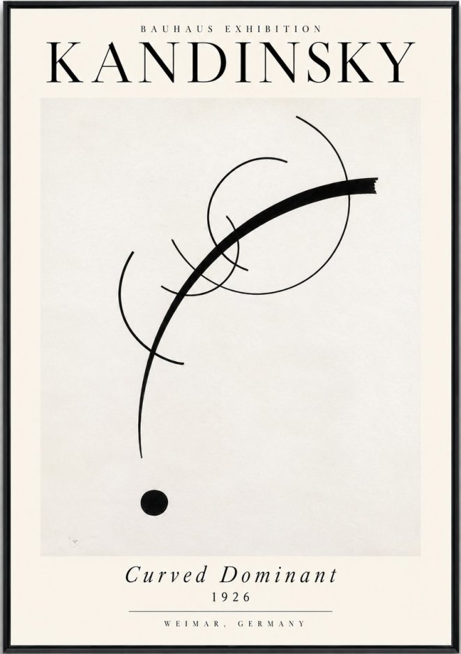 Kandinsky Curved Dominant No4 - Póster