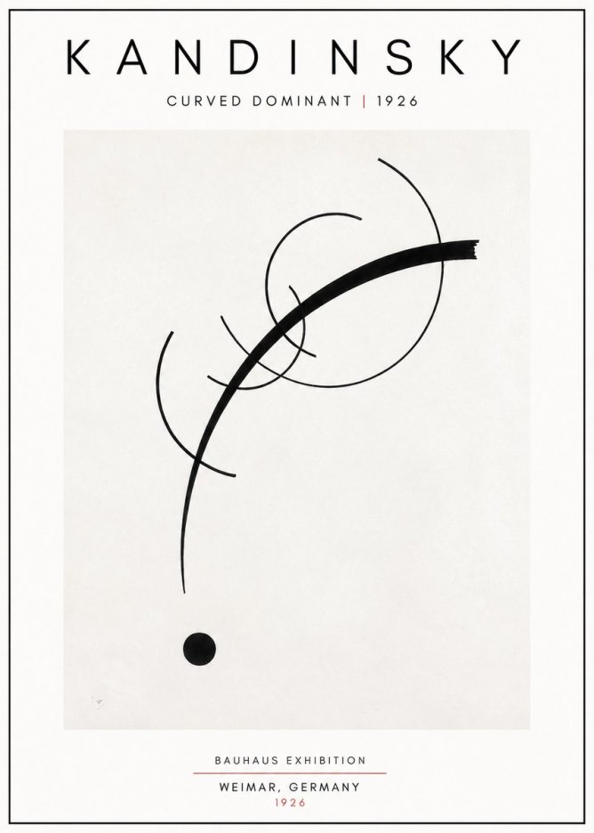 Kandinsky Curved Dominant No5 - Póster