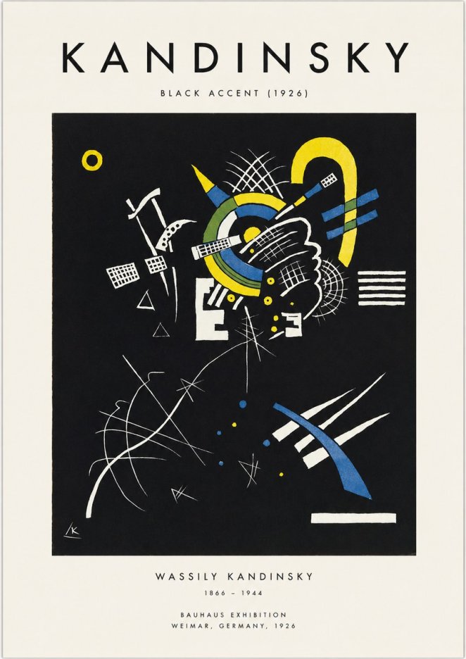 Kandinsky Black Accent (1926) No1 - Póster