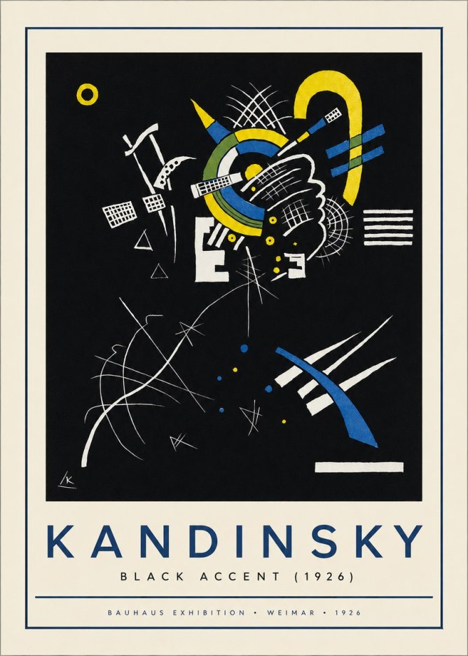 Kandinsky Black Accent (1926) No2 - Póster