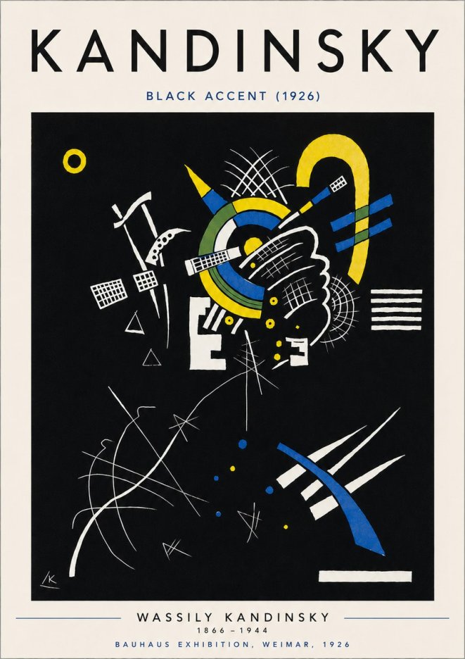 Kandinsky Black Accent (1926) No6 - Póster