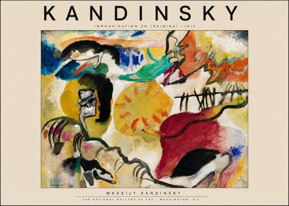 Kandinsky Improvisation 26 (Raining) No4 - Póster