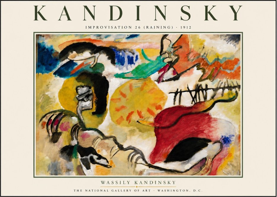 Kandinsky Improvisation 26 (Raining) No6 - Póster