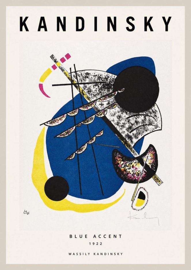 Kandinsky Blue Accent No1 - Póster