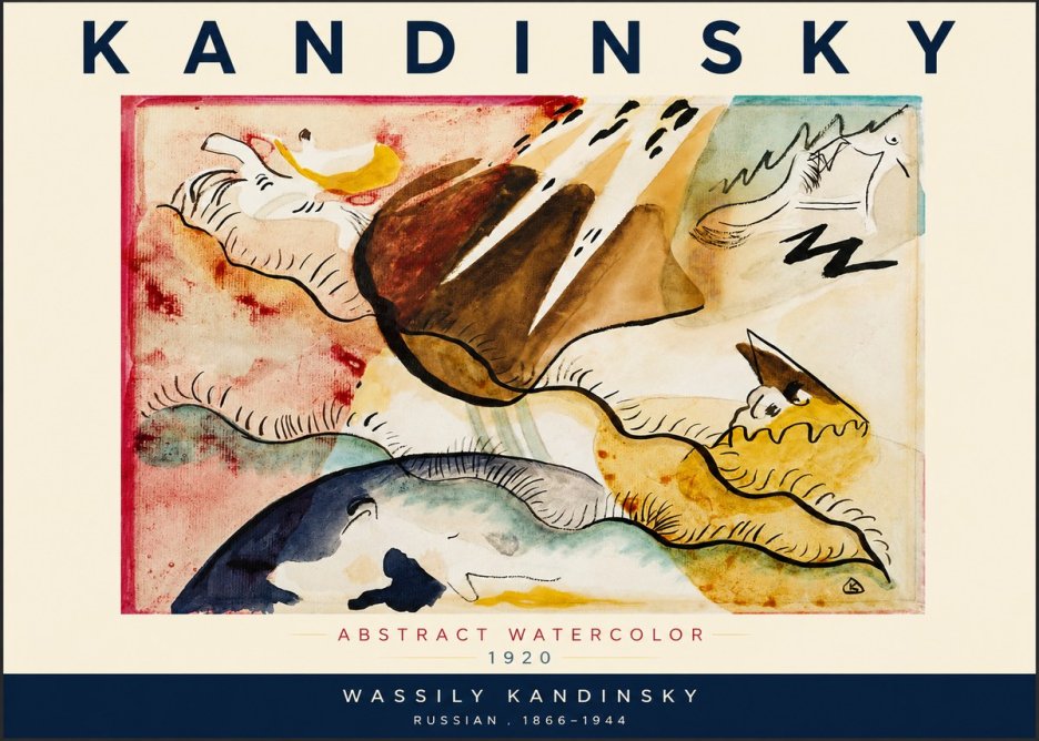 Kandinsky Abstract Watercolor No2 - Póster