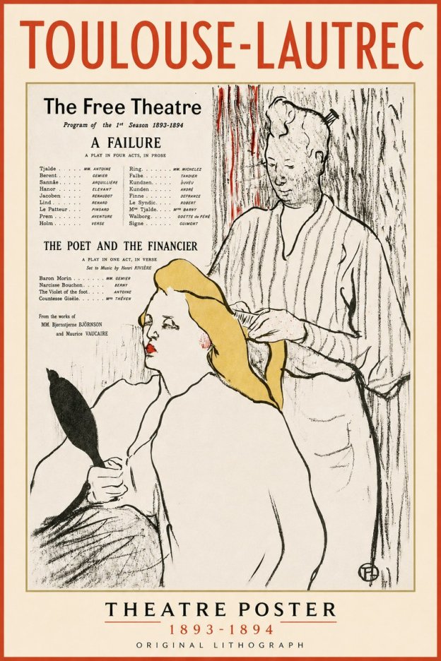 Toulouse-Lautrec Le Théâtre Libre - Une Faillite / Le Poète Et Le Financier No3 - Póster