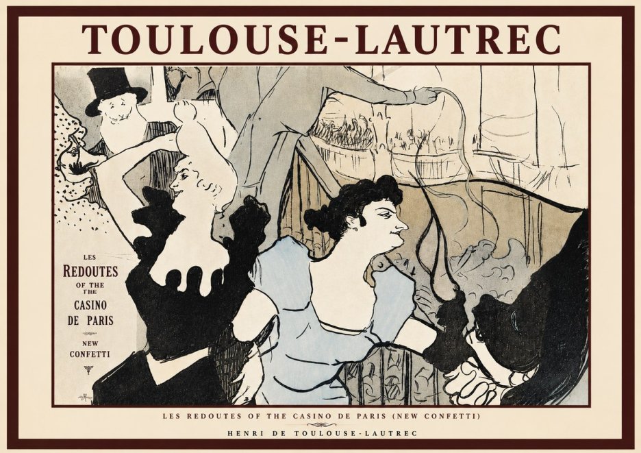 Toulouse-Lautrec Les Redoutes of the Casino De Paris (New Confetti) No3 - Póster