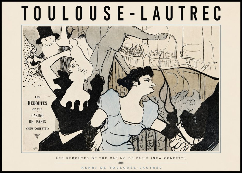 Toulouse-Lautrec Les Redoutes of the Casino De Paris (New Confetti) No5 - Póster