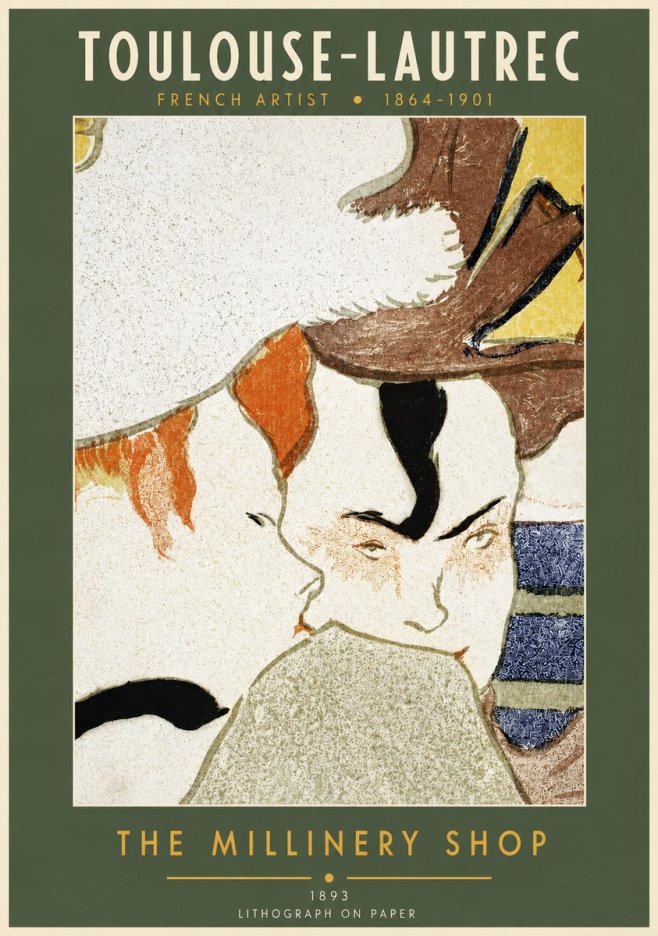 Toulouse-Lautrec The Millinery Shop No2 - Póster