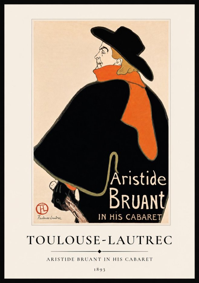 Toulouse-Lautrec Aristide Bruant in His Cabaret II No1 - Póster