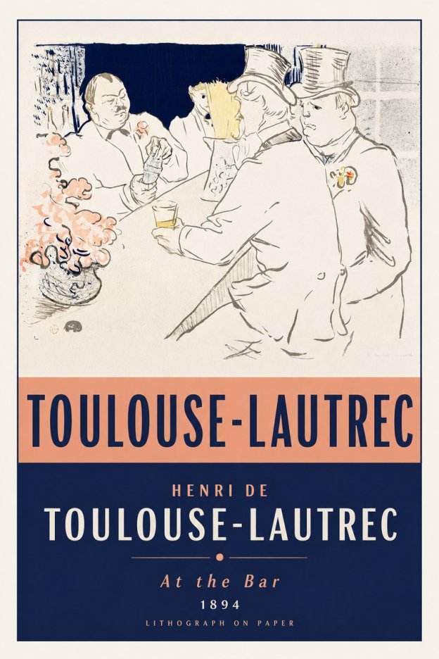 Toulouse-Lautrec At the Bar No2 - Póster