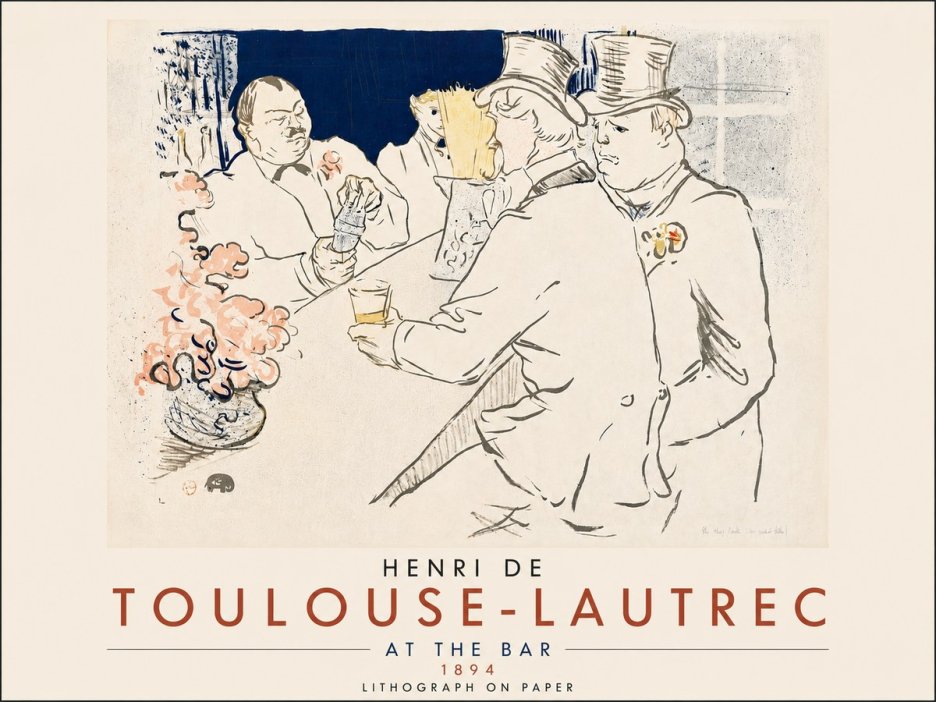 Toulouse-Lautrec At the Bar No6 - Póster