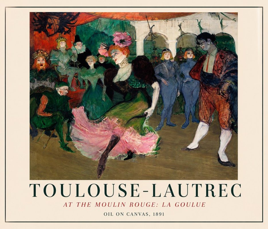 Toulouse-Lautrec At the Moulin Rouge: La Goulue No1 - Póster