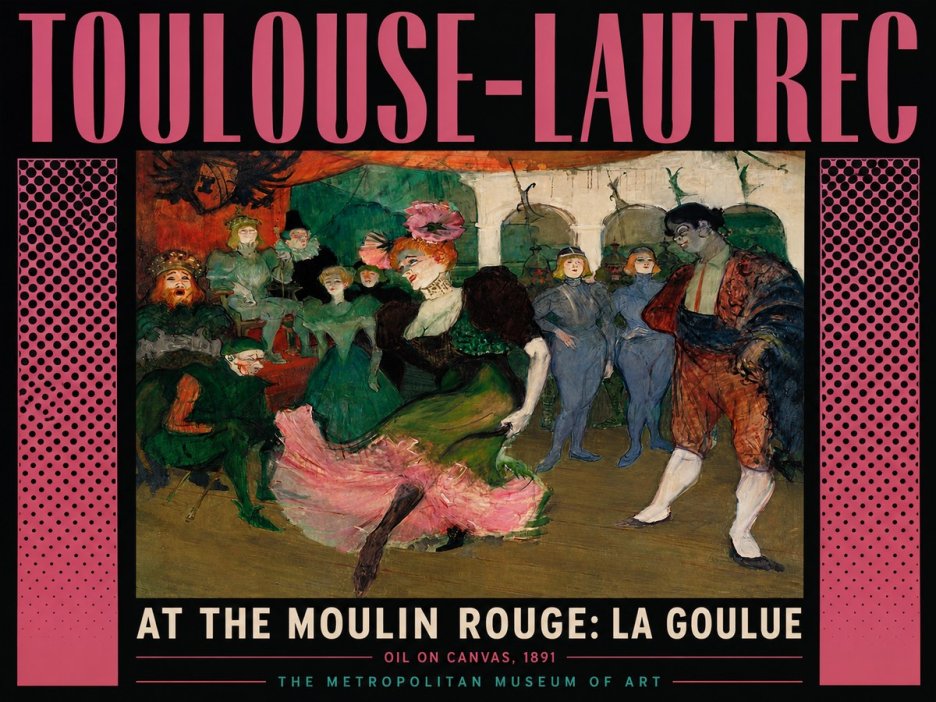 Toulouse-Lautrec At the Moulin Rouge: La Goulue No6 - Póster