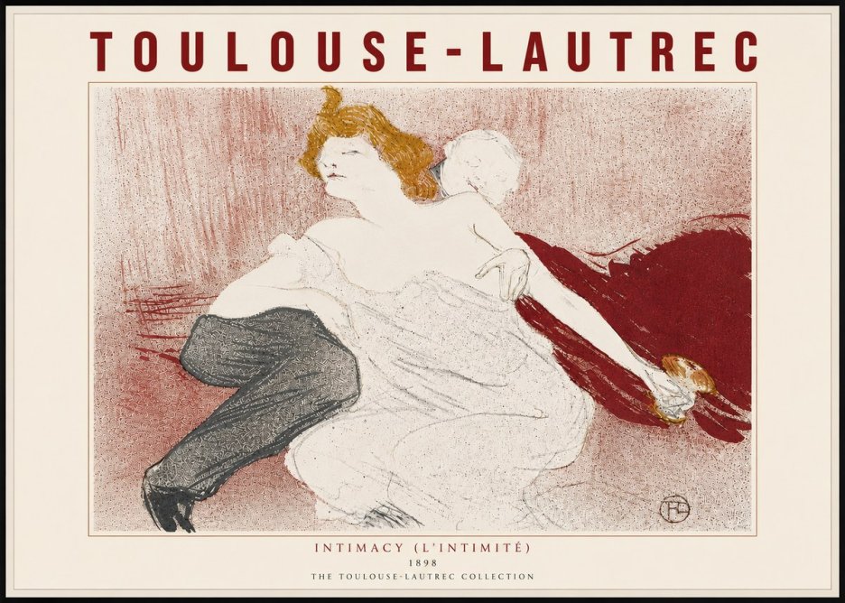 Toulouse-Lautrec Intimacy (L'intimité) No5 - Póster