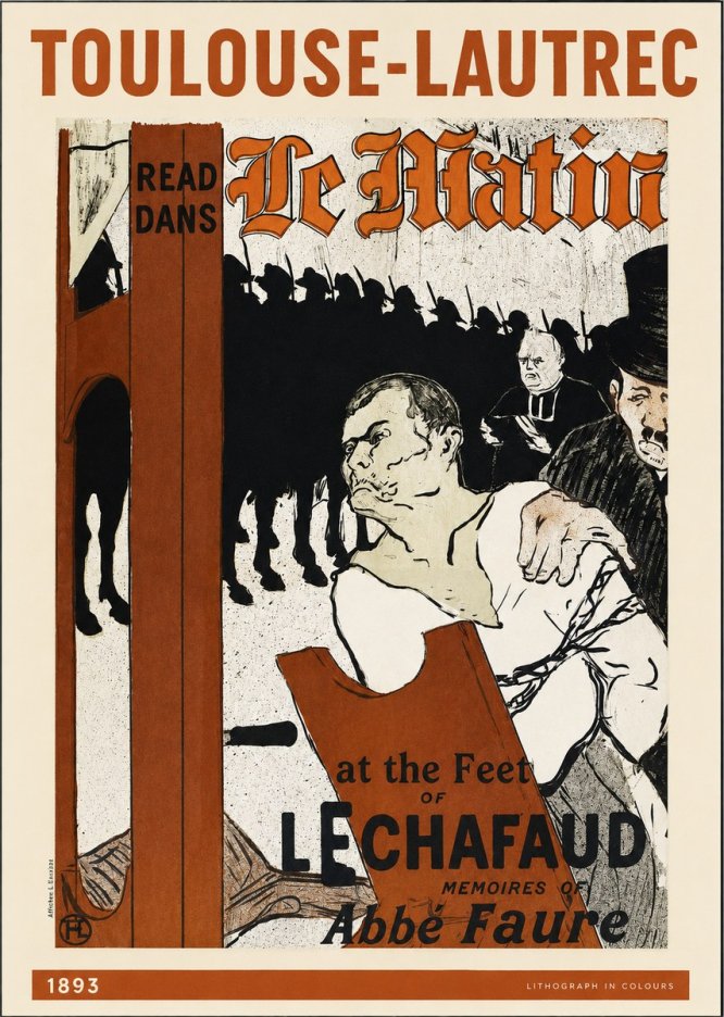 Toulouse-Lautrec At the Feet of the Scaffold Memoirs of Abbé Faure No2 - Póster
