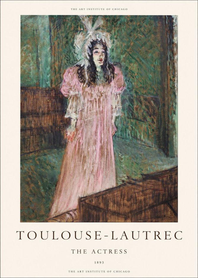 Toulouse-Lautrec The Actress No1 - Póster