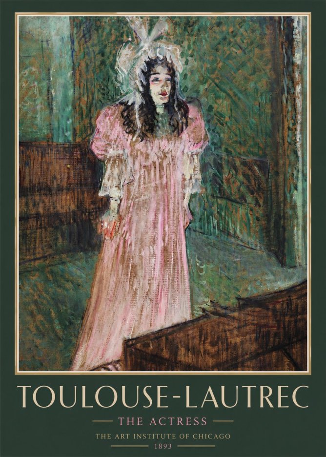 Toulouse-Lautrec The Actress No3 - Póster