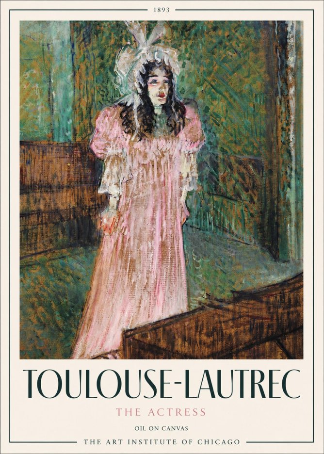 Toulouse-Lautrec The Actress No4 - Póster