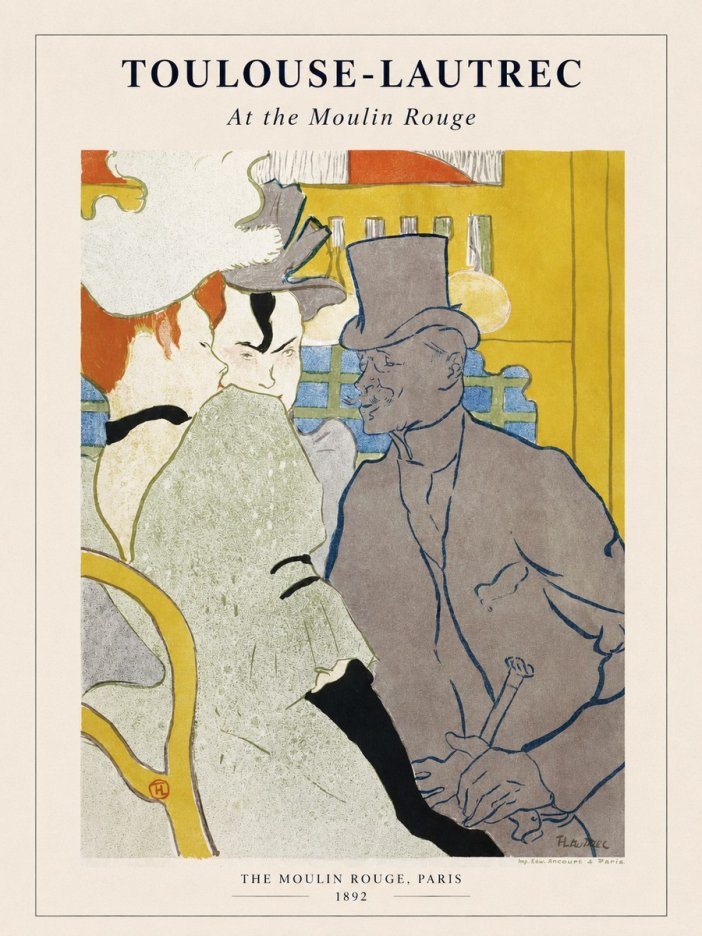 Toulouse-Lautrec At the Moulin Rouge IX No1 - Póster