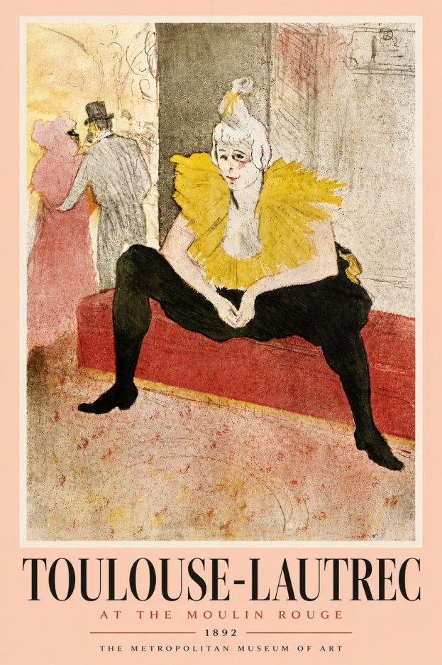 Toulouse-Lautrec At the Moulin Rouge X No6 - Póster