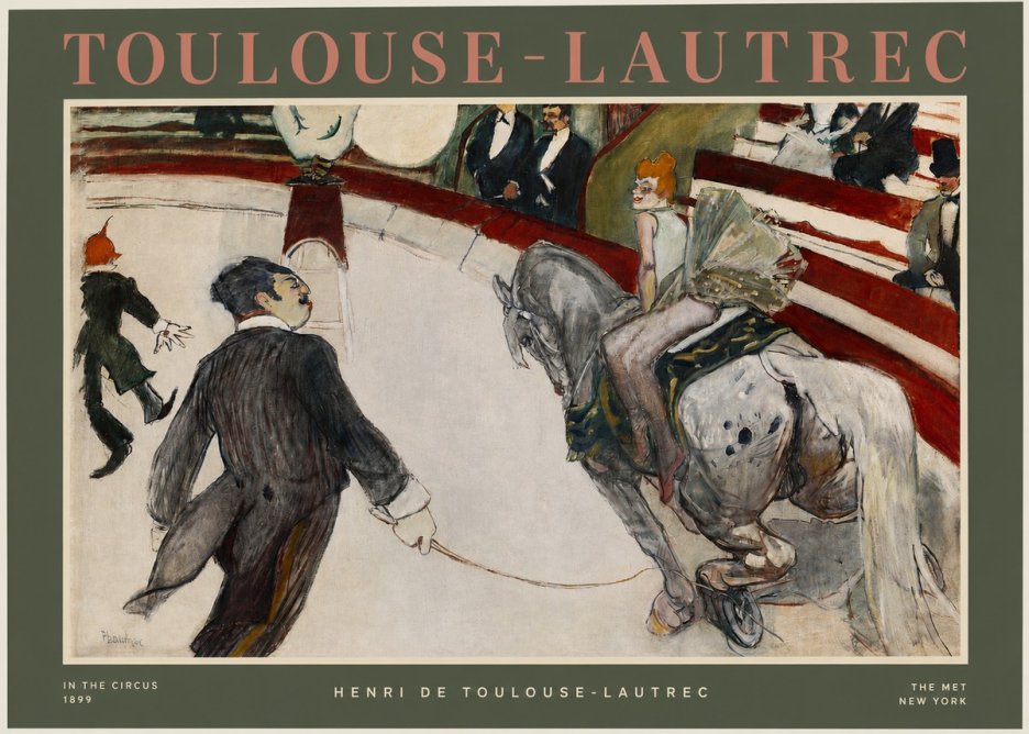Toulouse-Lautrec In the Circus No2 - Póster
